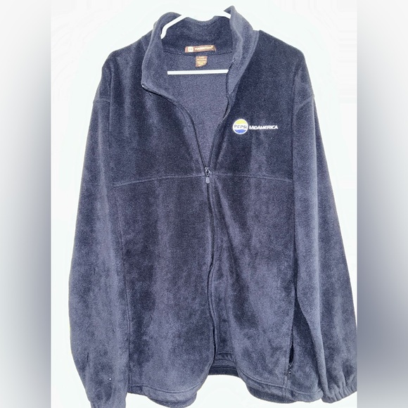 Like New Pepsi Navy Blue Fleece Jacket, 2XL - Picture 1 of 3